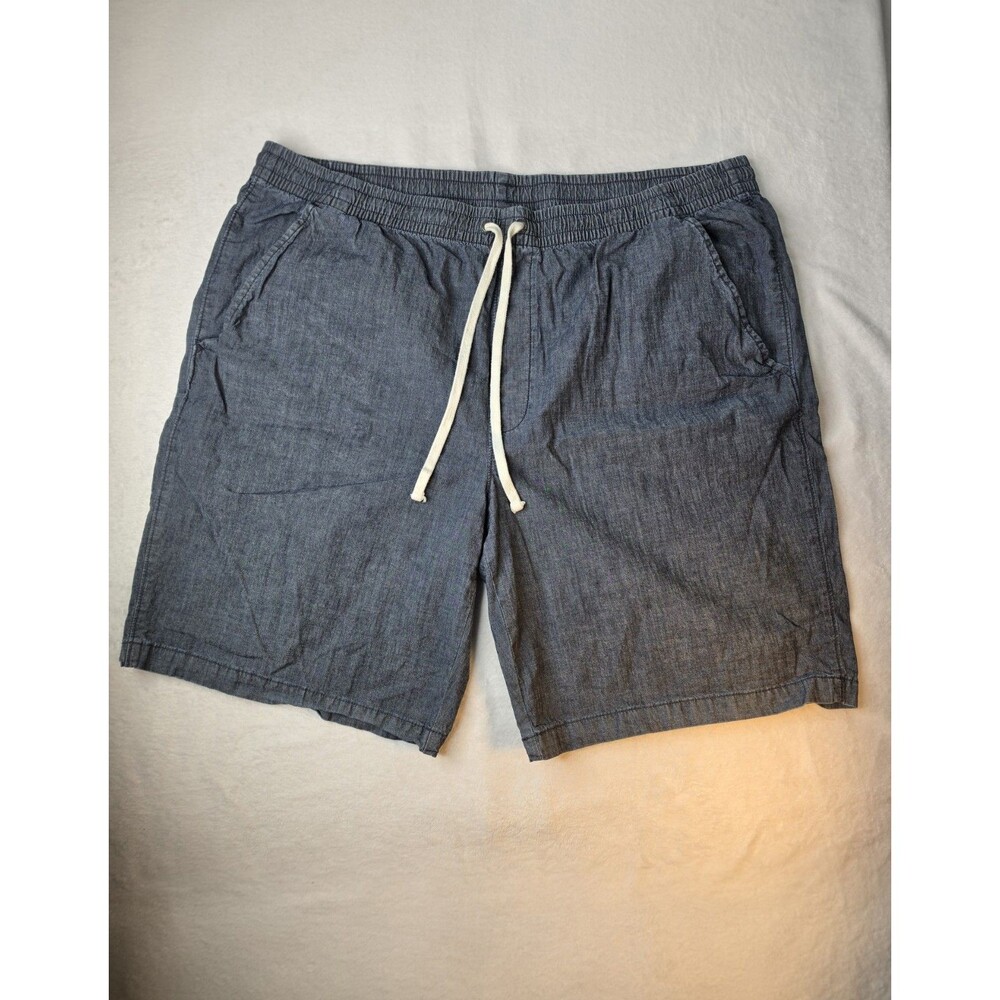 The Foundry Supply Co. Mens Navy Elastic Waist Shorts With Drawstring Size 3XLT